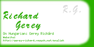 richard gerey business card