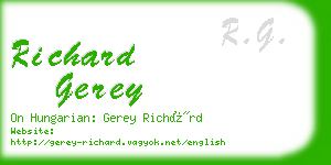 richard gerey business card